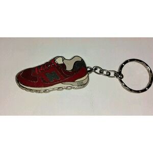 C-CAP Tennis Shoe Sneaker Keychain Metal Double‎ Sided N Navy blue Side red Side